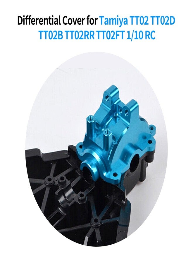 XBERSTAR Differential Cover for Tamiya TT02 TT02D TT02B TT02RR TT02FT 1/10 RC Aluminum Alloy Differential Front and Rear Upper Cover Upgrade Parts (Blue) - Image 3
